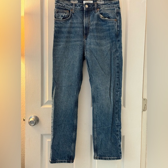 Reformation Slim Straight Cropped Jeans Women’s Size 31 High Rise Organic Cotton - Picture 4 of 13